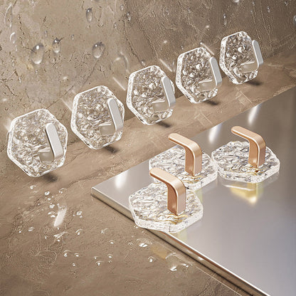 🥳2026 HOT SALE🥳💞50K+ SOLD!🧲💛 50% OFF! 5 PCS Punch-Free Adhesive Hooks – L‑shaped, 3kg capacity. No drilling, no trace. Perfect for bathroom & kitchen. 🛁✨