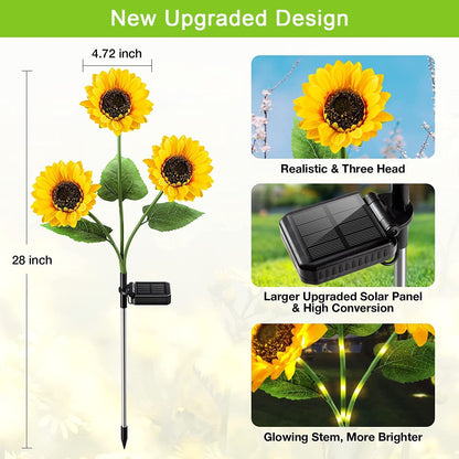 🌻Sunflower Solar Garden Stake Led Lights 🔥🔥 Buy 2 Get 1 Free🔥🔥