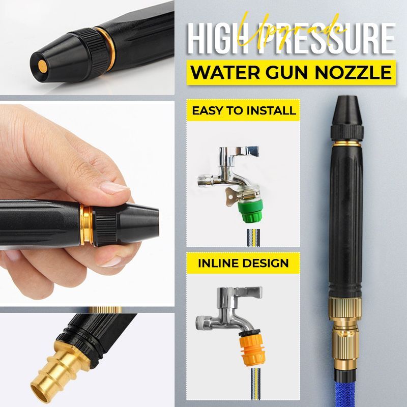 🔥 High Pressure Water Nozzle 💧✨Multi-Purpose for Car, Garden & Household Cleaning