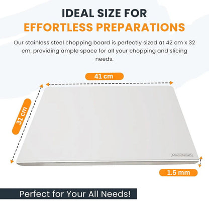 🛍️ 50% OFF – 304 Stainless Steel Cutting Board – Durable, Easy to Clean & Perfect for Kitchen, Baking & Meat Prep 🔪✨