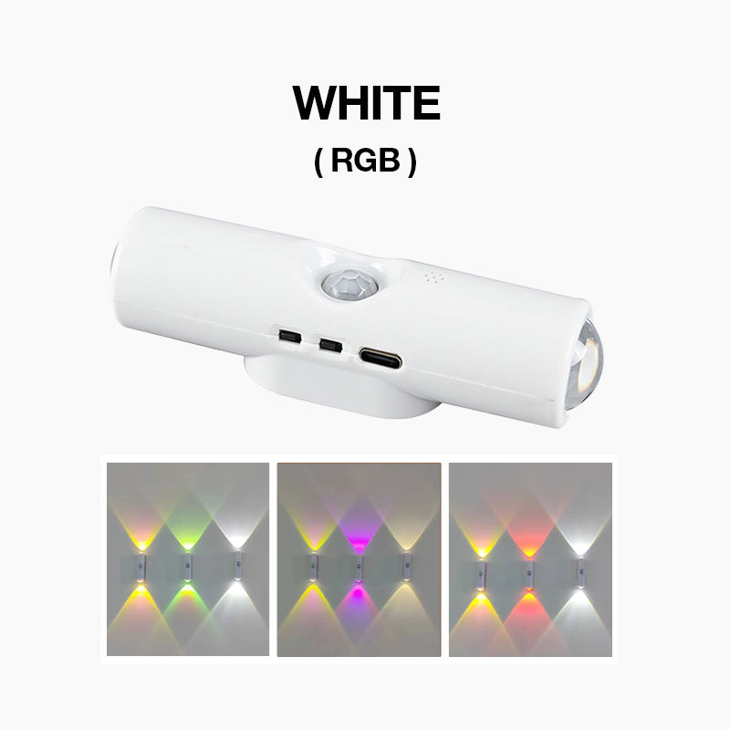 🌈Smart LED Motion Sensor Night Light, Dimmable RGB Color Changing Wall Lamp, USB Rechargeable Gradient Magnetic Stick-on Ambient Light for Bedroom, Hallway, Entryway Home Lighting Decor Accessories