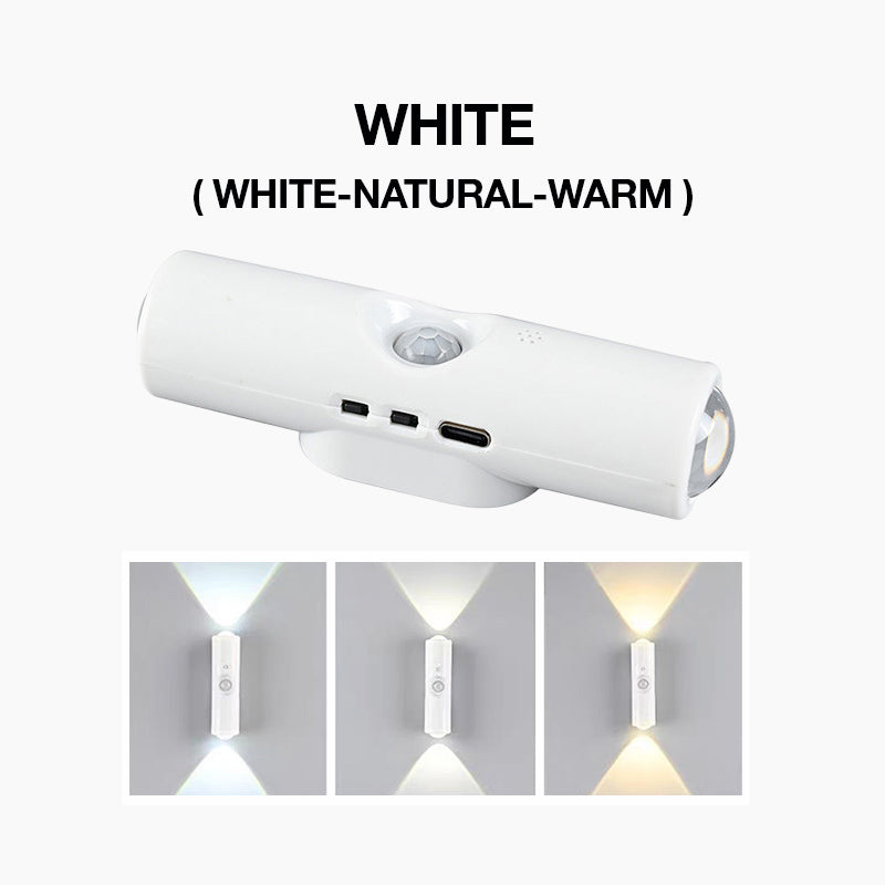 🌈Smart LED Motion Sensor Night Light, Dimmable RGB Color Changing Wall Lamp, USB Rechargeable Gradient Magnetic Stick-on Ambient Light for Bedroom, Hallway, Entryway Home Lighting Decor Accessories