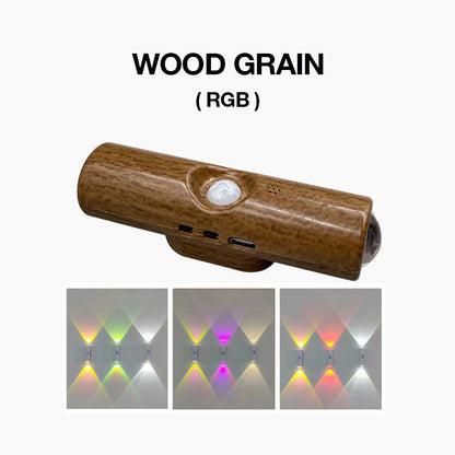 🌈Smart LED Motion Sensor Night Light, Dimmable RGB Color Changing Wall Lamp, USB Rechargeable Gradient Magnetic Stick-on Ambient Light for Bedroom, Hallway, Entryway Home Lighting Decor Accessories