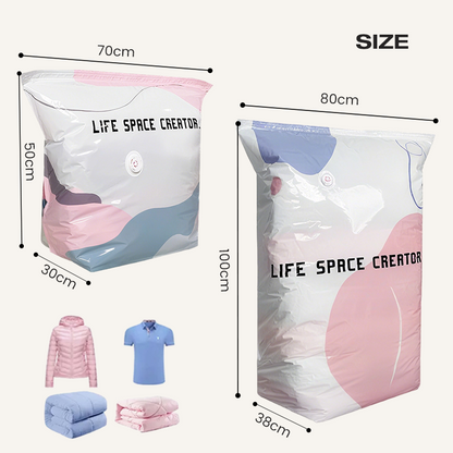 💐 BUY 2, GET 1 FREE!🧳No‑Pump Vacuum Storage Bags – Press & seal, no pump needed. Saves 80% space, keeps clothes dry & dust‑free. Perfect for bulky bedding & off‑season gear. 🛏️🗄️