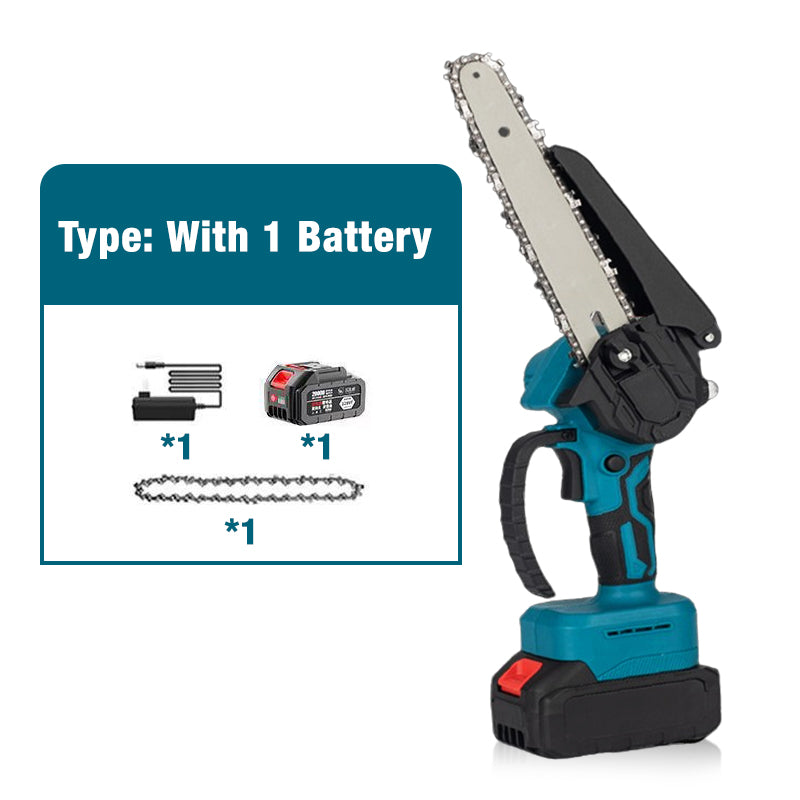 🪚🌳6-inch Cordless Mini Chainsaw with 2 Batteries🪵