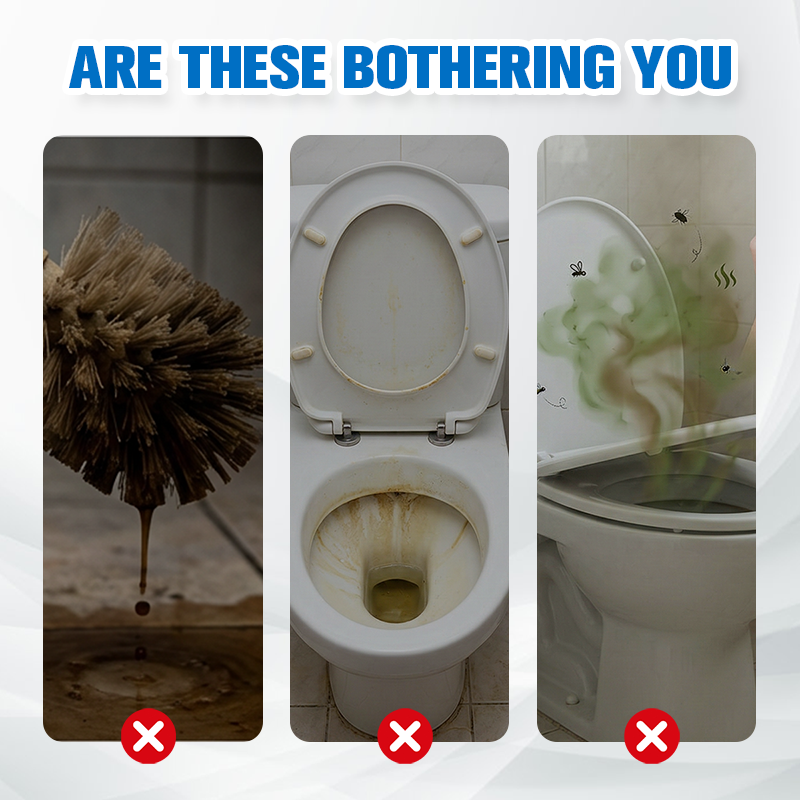 🧹 Disposable Toilet Brush Set | Touchless Disposal | Daily Bathroom Cleaning · Removes Grime from Hard-to-Reach Areas