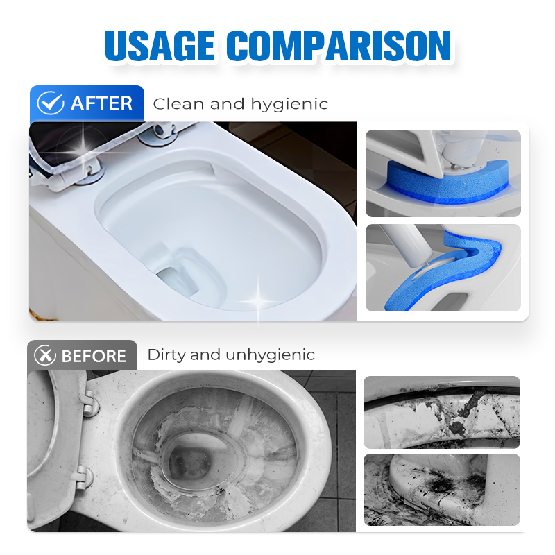 🧹 Disposable Toilet Brush Set | Touchless Disposal | Daily Bathroom Cleaning · Removes Grime from Hard-to-Reach Areas
