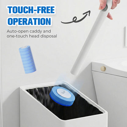 🧹 Disposable Toilet Brush Set | Touchless Disposal | Daily Bathroom Cleaning · Removes Grime from Hard-to-Reach Areas