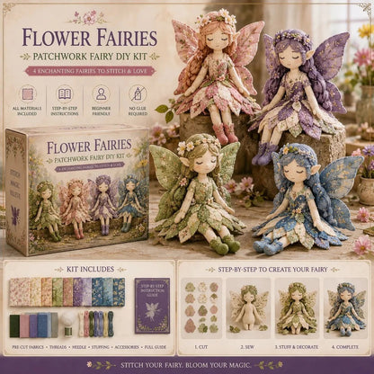 🥳2026 HOT SALE🥳💞50K+ SOLD!🧵✨ 50% OFF! Fairy Patchwork DIY Collection – Stitch 4 unique fairies, create keepsakes to treasure. Perfect for craft lovers & magical gifts! 🧚‍♀️💫