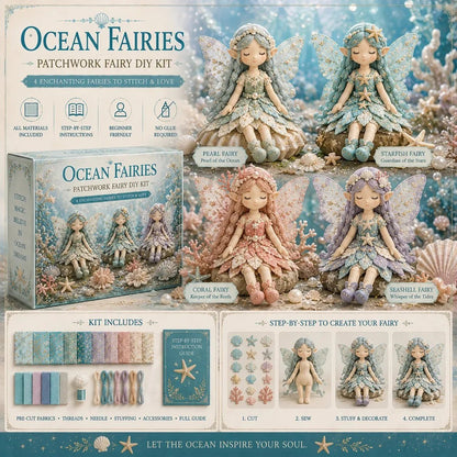 🥳2026 HOT SALE🥳💞50K+ SOLD!🧵✨ 50% OFF! Fairy Patchwork DIY Collection – Stitch 4 unique fairies, create keepsakes to treasure. Perfect for craft lovers & magical gifts! 🧚‍♀️💫