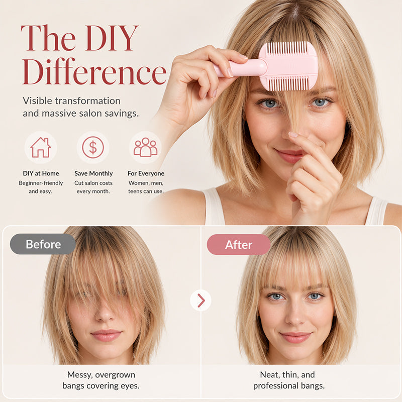 🎉✨Buy 2 Get 1 Free Limited Offer！🎁Portable Dual-Use Hair Trimming Comb