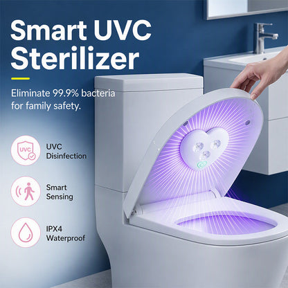 🚽Smart UVC Toilet Sterilizer Light✨✨ Automatic UVC Care  👋 Hands-Free 🔋 USB-C
