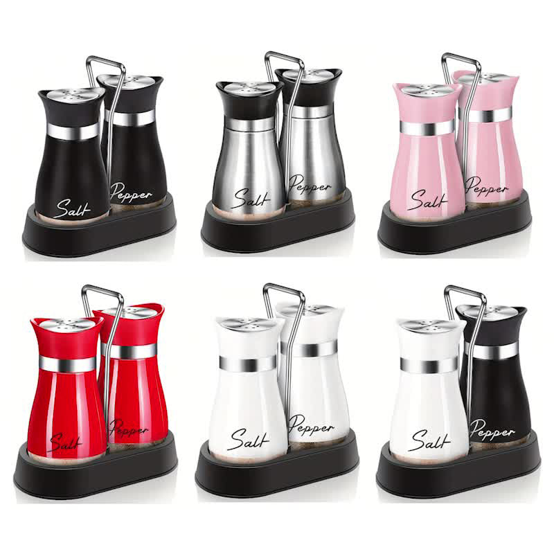 🔥🔥🔥 HOT SALE ！！ ! 🐧 Penguin Design Salt and Pepper Shaker Set, Transparent Glass Bottom Seasoning Dispenser, Large‑Mouth Refillable Spice Container for Kitchen Countertop