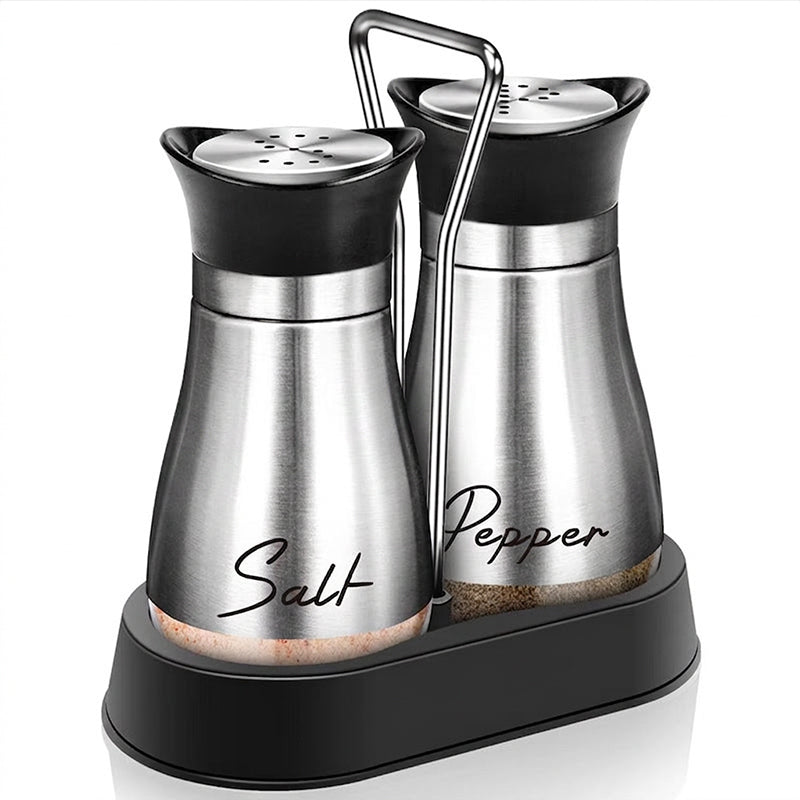 🔥🔥🔥 HOT SALE ！！ ! 🐧 Penguin Design Salt and Pepper Shaker Set, Transparent Glass Bottom Seasoning Dispenser, Large‑Mouth Refillable Spice Container for Kitchen Countertop