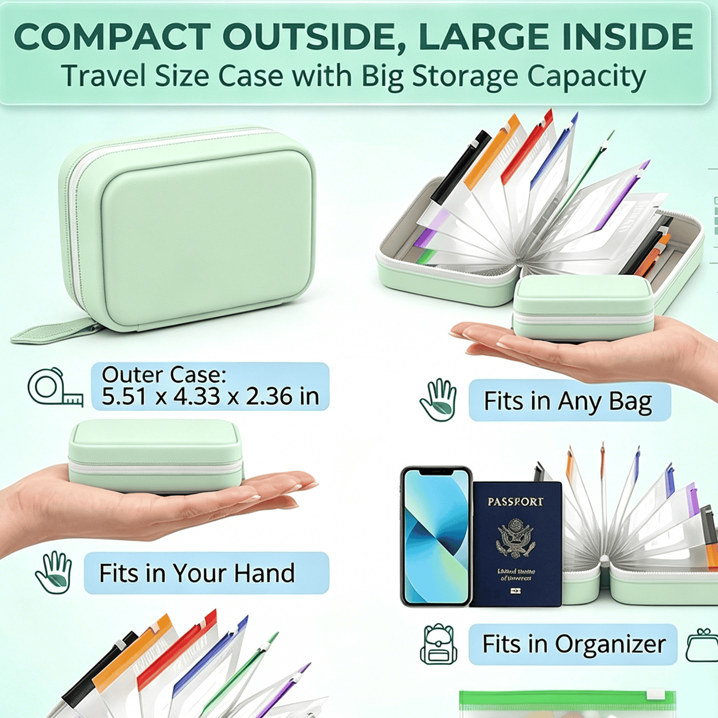 🥳2026 HOT SALE💞UP TO 50% OFF!!💊 A8 Waterproof 14 Color-cc Organizer – Portable Binder-Style Weekly Travel Medicine Storage Case for Pills, Vitamins & Supplements