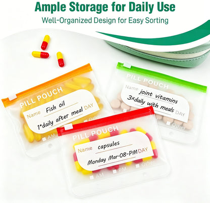 🥳2026 HOT SALE💞UP TO 50% OFF!!💊 A8 Waterproof 14 Color-cc Organizer – Portable Binder-Style Weekly Travel Medicine Storage Case for Pills, Vitamins & Supplements