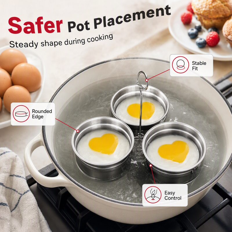 🎁2026 New Arrivals 50% OFF💥3-in-1 Stainless Steel Egg Poacher – Poach, Steam, Bake – 304 Steel, Non-Stick Release, One Pan, Endless Breakfasts ✨