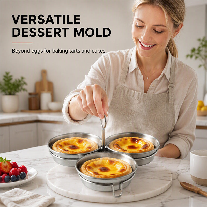 🎁2026 New Arrivals 50% OFF💥3-in-1 Stainless Steel Egg Poacher – Poach, Steam, Bake – 304 Steel, Non-Stick Release, One Pan, Endless Breakfasts ✨
