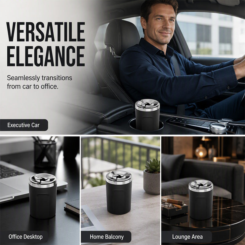 🚗Rotating Car Ashtray with Ceramic Inner Liner---A Cleaner Car Starts With One Small Upgrade