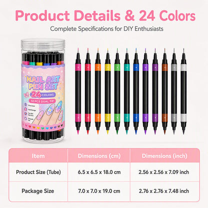 upsell-💅 LIMITED‑TIME 50% OFF! 💥 24 Colors Dual Ended Nail Art Pens Set – Creative, Salon‑Quality, Easy DIY ✨
