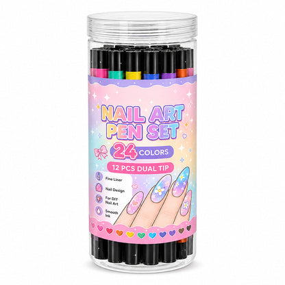 upsell-💅 LIMITED‑TIME 50% OFF! 💥 24 Colors Dual Ended Nail Art Pens Set – Creative, Salon‑Quality, Easy DIY ✨