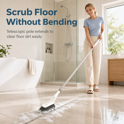 🎉 EXCLUSIVE OFFER 🧹 Buy 2, Get 1 Free + Free Hook 🎁  Multifunctional Extendable Long-Handle Floor Cleaning Brush