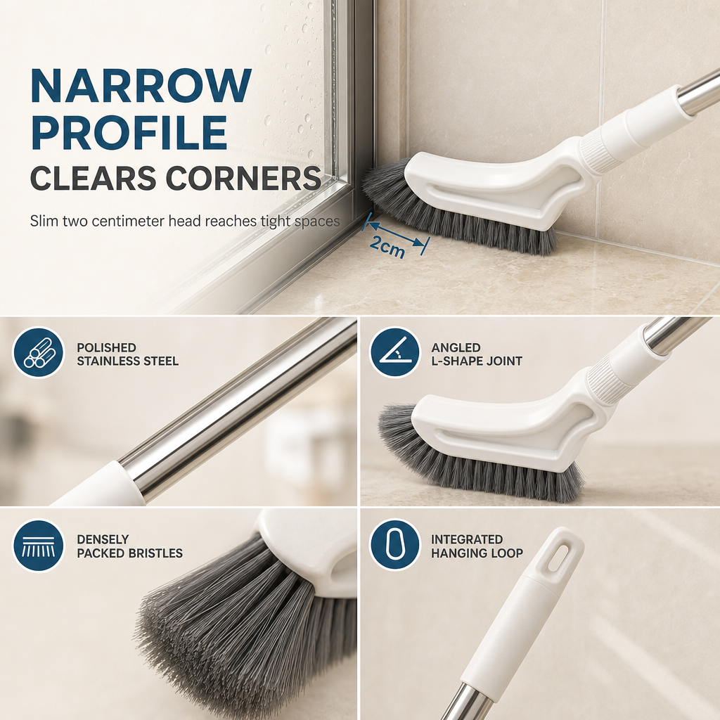 🎉 EXCLUSIVE OFFER 🧹 Buy 2, Get 1 Free + Free Hook 🎁  Multifunctional Extendable Long-Handle Floor Cleaning Brush