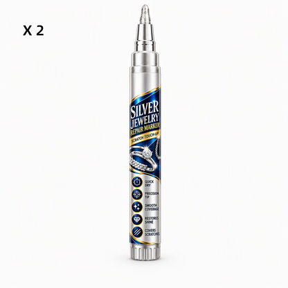 🎄🎉Pre-Christmas Sale，Jewelry Scratch Repair and Touch-Up Pen,✨ Refresh the Look of Worn Silver-Coloured Finishes