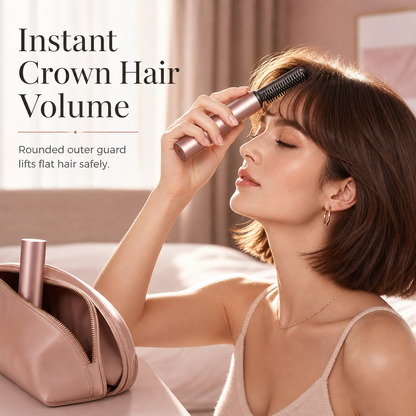 Add Crown Volume Instantly! Cordless Heated Bangs Styling Comb