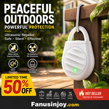 🏆 Last Day Special Price £16.99 ! 🐦Buy 2 Get 1 Free🎁No more trouble from birds, beasts and locusts！Portable Ultrasonic Bird Repellent Keychain